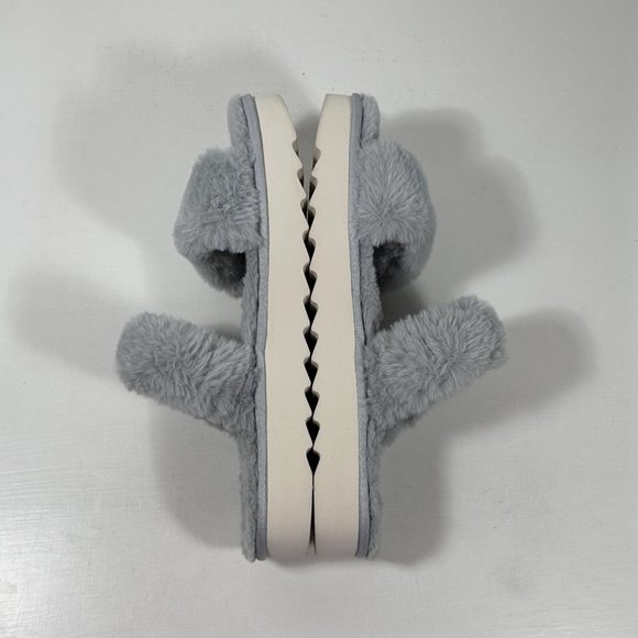 Koolaburra by Ugg Fuzz On Gray Slipper Sandals Women Size 11 - Picture 6 of 8